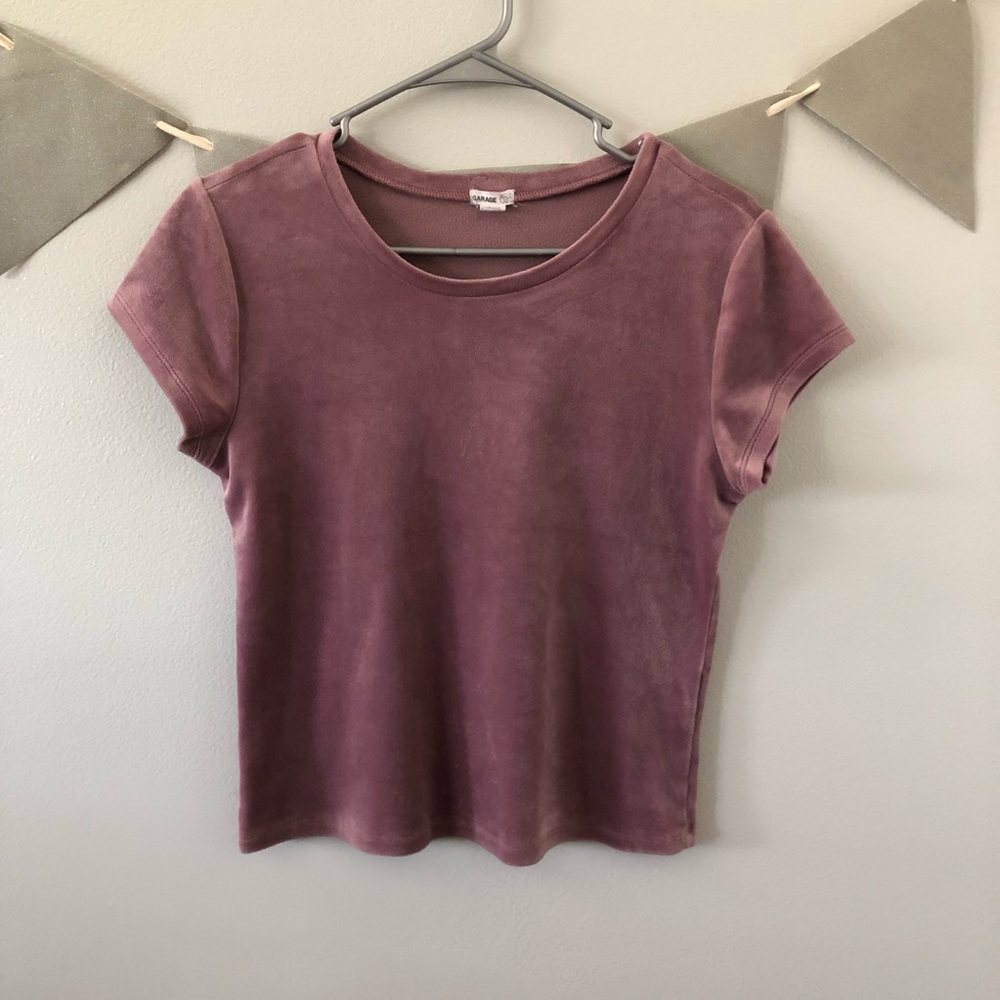 GARAGE Mauve Velvet Top